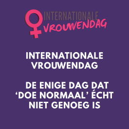 Internationale Vrouwendag 2026 – #NietMijnRecht
