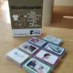Stapeltjes woordkaarten met afbeeldingen en daaronder de omschrijving